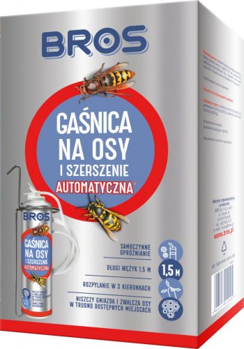  Automata tűzoltó készülék darazsaknak és darazsaknak Bros 400 ml + DABSTER.PL ELdobható HDPE KESZTYŰ 2 db