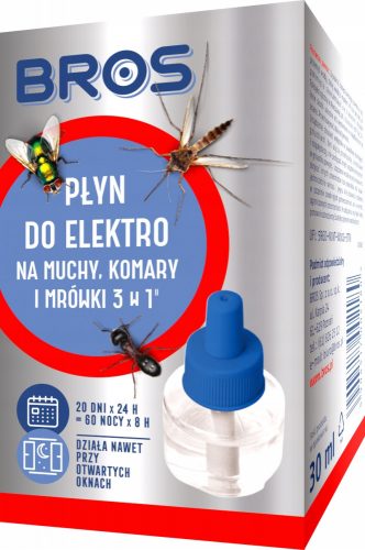  Folyadék rovarölő elektrofumigátorhoz Bros 30 ml + DABSTER.PL ELdobható HDPE KESZTYŰ 2 db