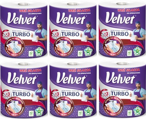 Konyharuha - Velvet Turbo háromrétegű törülközőkészlet 6 tekercs!