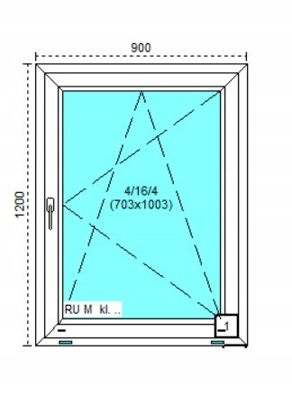 Ablak - Olcsó PVC PVC White 90x120