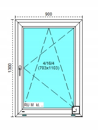 Ablak - Olcsó PVC Run PVC 90X130