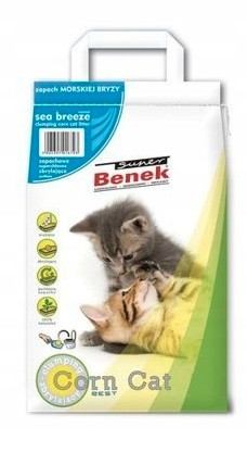 Alom nyulaknak és kis rágcsálóknak - Super Benek Corn Cat Sea Bryza 14L tengeri kavics