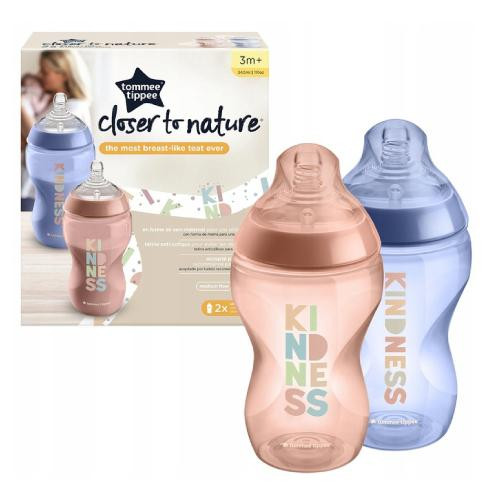 Bébiüveg - Tommee Tippee Dekorált üveg 3m+, 2x340ml