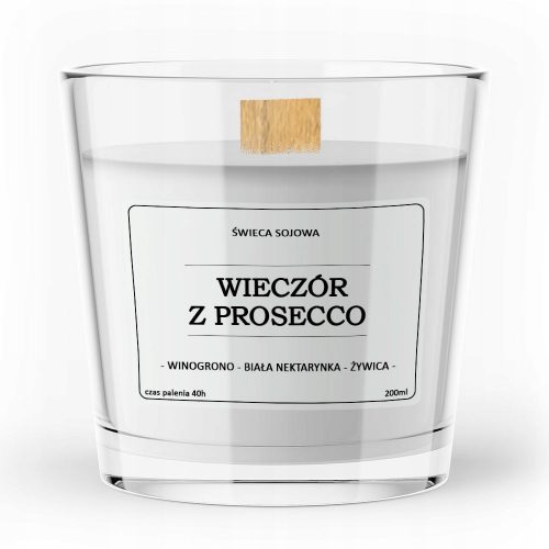 Gyertya - Szója illatú gyertya ESTE PROSECCO Vitafarmmal 1 db.