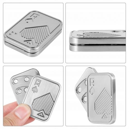  FIDGET anti-stressz EDC fém CARDS játék