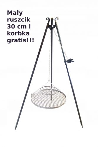 Tűzrakó tál - Tri -seaf fókuszos grill+60 cm rács+forgattyú+2 rács