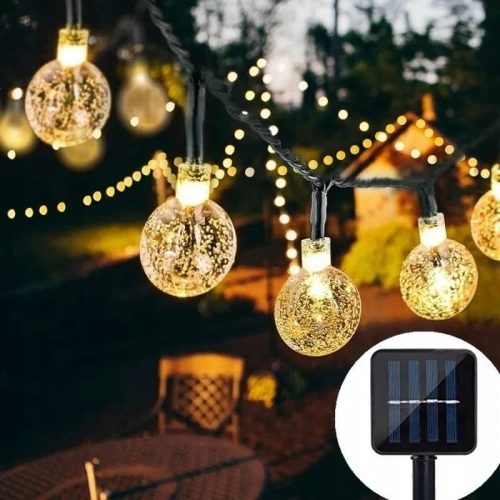 Karácsonyi fények - Solar Garland 5,5 m 30 LED terasz erkély pavilon