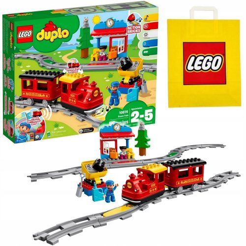  LEGO Duplo 10874 gőzvonat + VP papírtáska LEGO 6315794 nagy