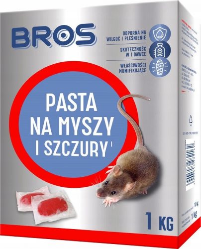 Egerek és patkányok elleni védelem - BROS PASZTA ERŐS EGÉREK ÉS PATKÁNYMÉREG 1KG