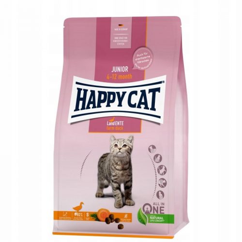 Granulátum macskáknak - Boldog Cat Junior (kacsa) 4 kg + 4 freebies!