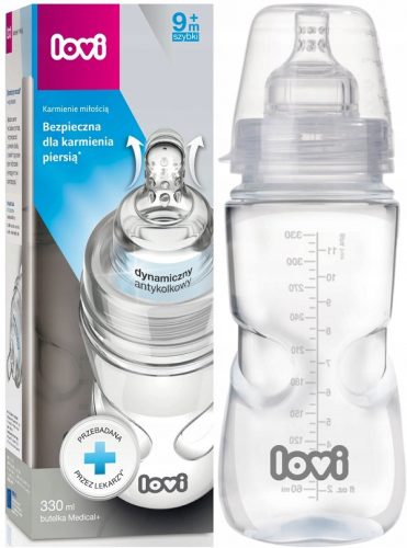 Bébiüveg - Lovi anti -koloni palack orvosi + 330 ml + cumi