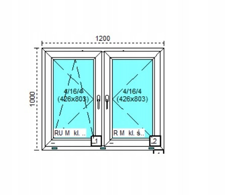 Ablak - Olcsó PVC ablak RU+R White 120x130