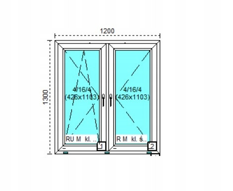 Ablak - Olcsó PVC ablak RU+R White 130x120