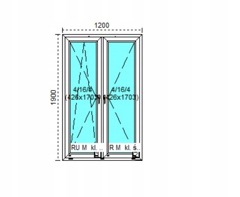 Ablak - Olcsó PVC ablak RU+R White 120x200