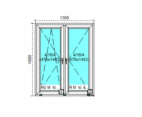 Ablak - Olcsó PVC ablak RU+R White 150x110