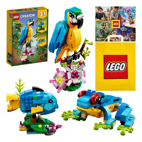  LEGO Creator 3 az 1-ben 31136 Exotic Parrot 3 az 1-ben + 2 egyéb termék