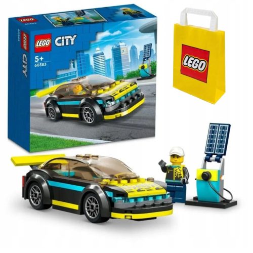  LEGO City 60383 elektromos sportautó + papírtáska LEGO 6315786 sárga 24x8x18 cm