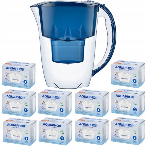 Vízszűrő palack - Aquaphor szűrőkanna 2,8l +10x szűrős sötétkék