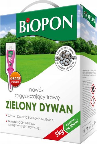 Kerti műtrágya - FŰVASTAGÍTÓ TRÁGYA ZÖLDSZŐNYEG Biopon 5kg