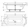 NÉMET akril kád 180x80 + OCTAGON lábak