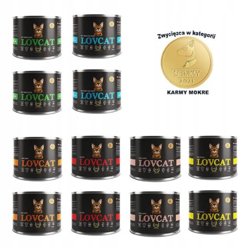 Konzerv macskáknak - Lovcat Wet Food Mix ízek 12 x 200 g