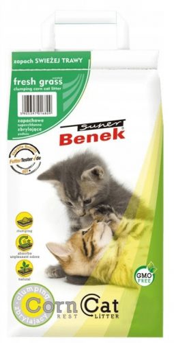 Alom nyulaknak és kis rágcsálóknak - Super Benek Corn Cat Classic Fresh Grass 14L