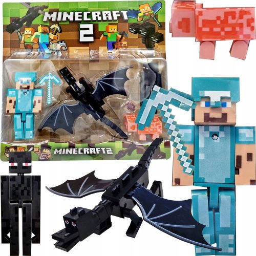 Játék figura - Minecraft figurák nagy figurák -tartozékok x4