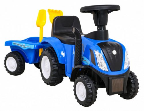 Pedálos autó - NEW HOLLAND T7 traktor, gereblye, lapát, dallam