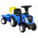 Pedálos autó - NEW HOLLAND T7 traktor, gereblye, lapát, dallam