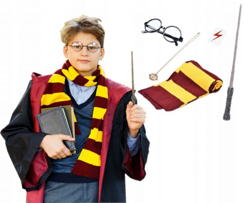 Unisex gyerek jelmez - Pálca kunyhó szemüveg nyaklánc Harry Potter