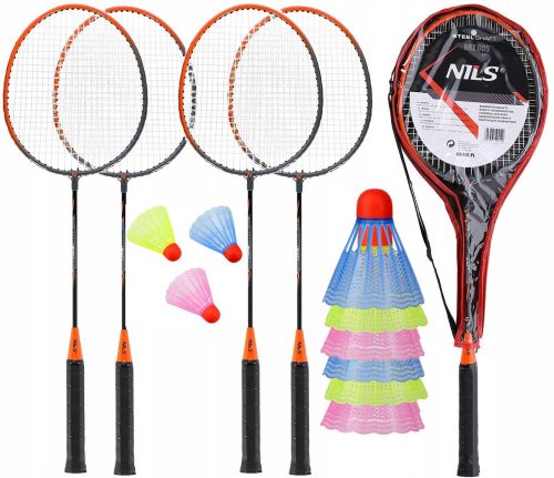 Tollaslabda, takaró, háló, ütőkészlet tollaslabdával Nils BADMINTON SET tollaslabda + CGROT Sportkalauz IDEÁLIS VÁSÁRLÁSTANULÁSHOZ