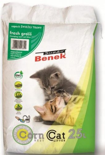 Alom nyulaknak és kis rágcsálóknak - Super Benek Corn Cat illat - Friss fű 25L