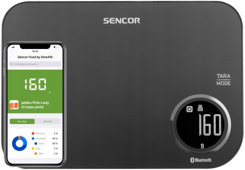 Konyhai mérleg - Intelligens konyhai skála a Bluetooth Sencor 5 kg -ról