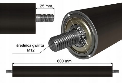 SZÁLLÍTÁS GÖRGŐK SZÁLLÍTÓGÖRGŐ FEEDER ROLLER 600