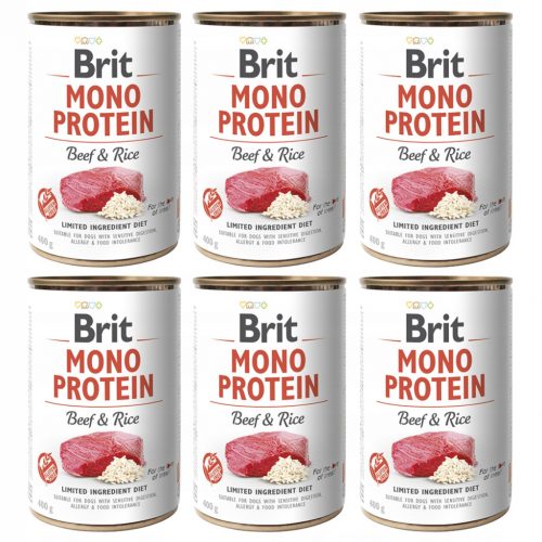  Brit Mono Protein wet food marhahús rizzsel 400 g