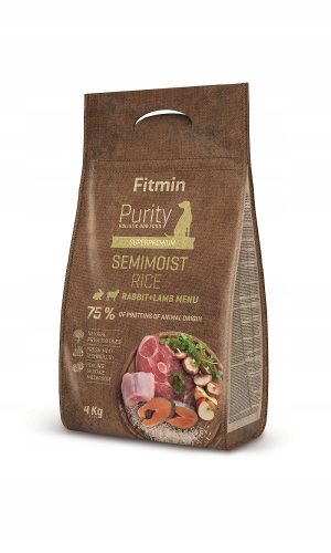 Száraz kutyaeledel - Fitmin Purity felnőtt kutya rizs nyúl és bárány 4 kg