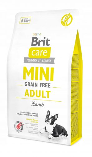 Száraz kutyaeledel - Brit Care Dog MINI Gabonamentes felnőtt bárányeledel 2kg