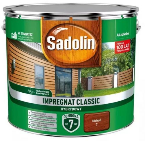 Fa impregnálás Sadolin 5327514 Mahagóni 9 l