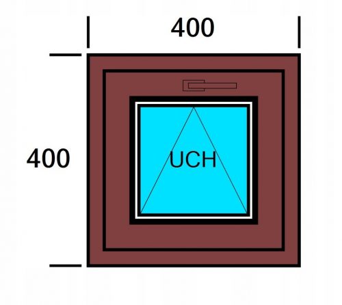 Ablak - PVC ABLAK 1150x500 U KÜLSŐ ARANYTÖLGY