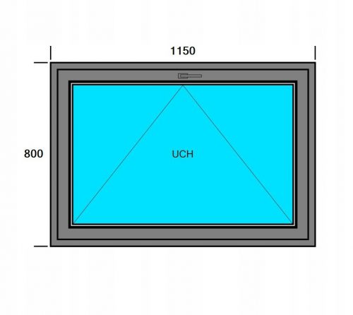 Ablak - PVC ABLAKOK 800x800 RU KÜLSŐ ANTRACIT, BAL