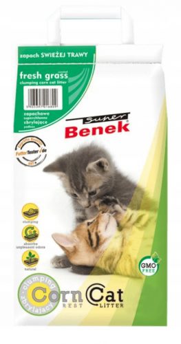 Alom nyulaknak és kis rágcsálóknak - Super Benek Corn Cat Friss fű 14L kukorica