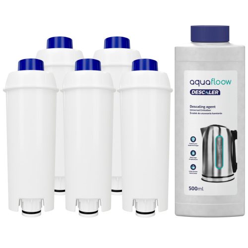 Kávégép szűrő - 5x vízszűrő a Delonghi + kétségbeesett 500 ml -hez