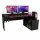 Fekete Gaming Desk 200 cm Supernova214 LED