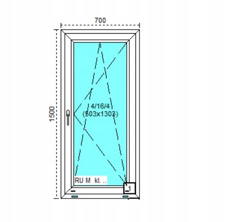 Ablak - Olcsó PVC ablak, fehér, 3 üveges, 70x150