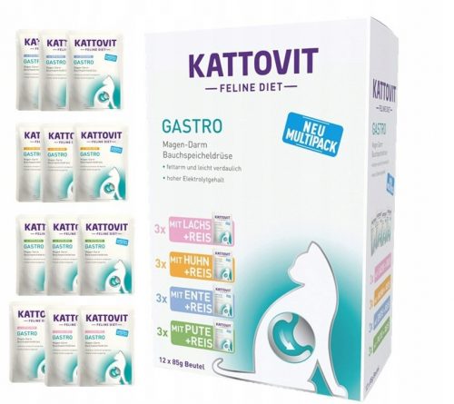 Konzerv macskáknak - Kattovit macskás diétás gastro keverék ízek 12 x 85 g