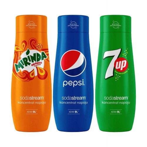 Szirup telítőhöz - SodaStream Pepsi szirup, Mirinda, 7up 3x440ml