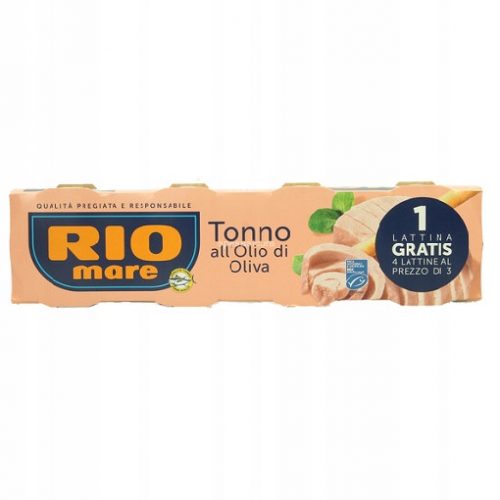 Rio Mare Tonno 4x120G tonhal Oliwa -ban Oliwa -ból