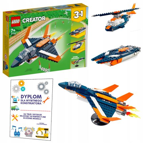  LEGO CREATOR SUPERSONIC JET 3 az 1-ben SZETT