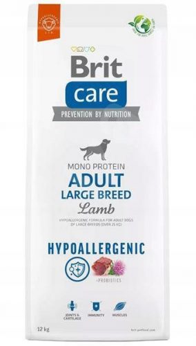  BRIT Care Dog Hypoallergén felnőtt nagy bárány 12kg