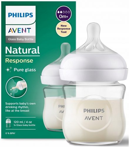 Bébiüveg - Avent Anti -Colic üveg üveg természetes 3 120ml